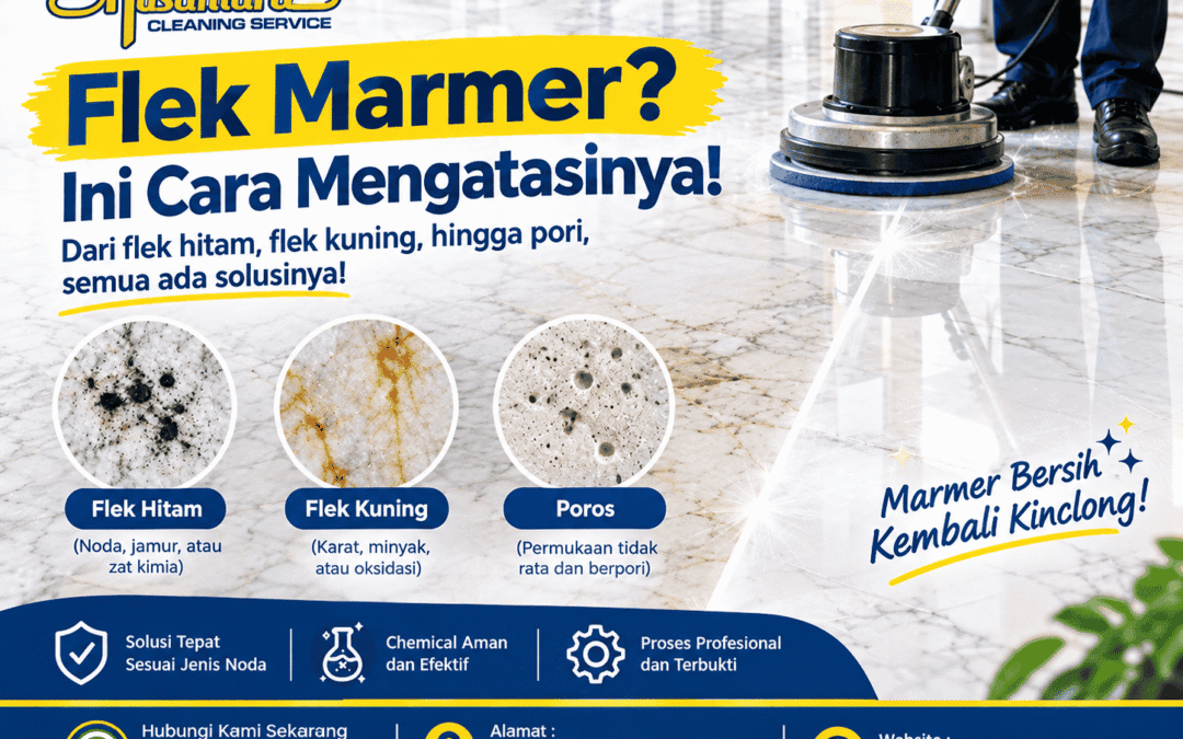 Cara mengatasi flek hitam, flek kuning, dan pori pada lantai marmer
