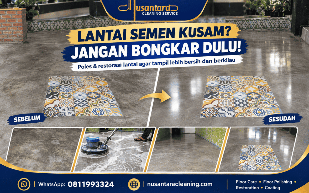 Lantai acian berwarna dengan finishing halus dan mengkilap